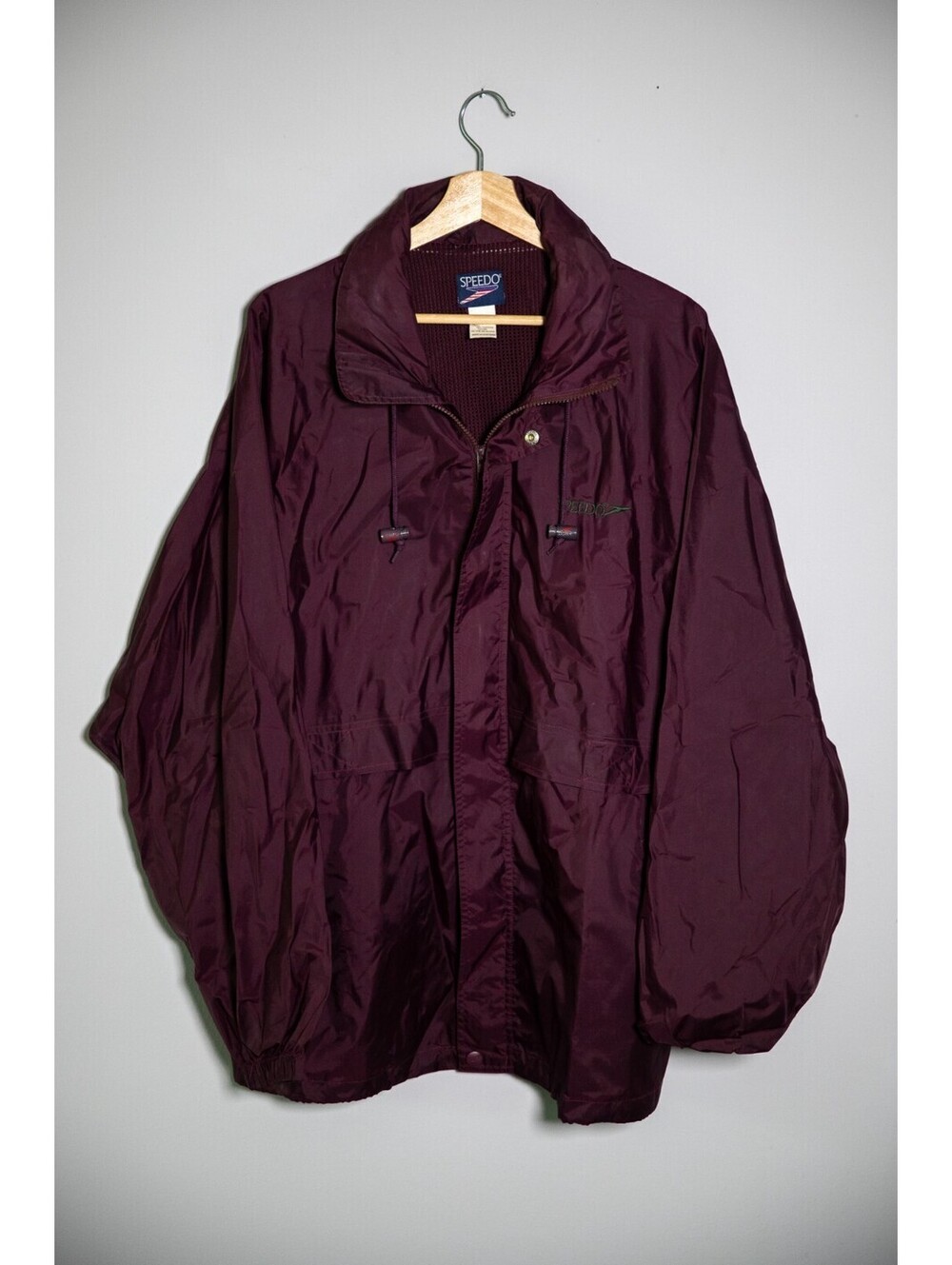 Speedo Licensed Windbreaker - Water Resistant Jacket - Men's Medium Y2K